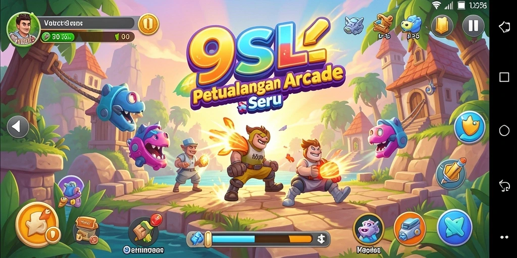 Tampilan menarik dalam gameplay 9SL yang penuh warna.