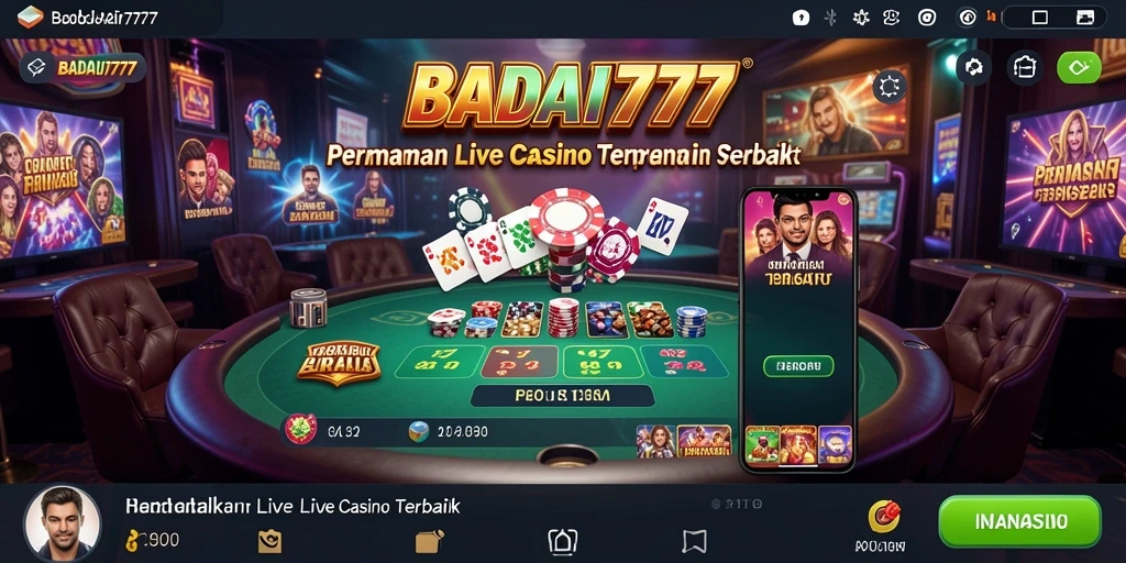 Tampilan gameplay BADAI777 dengan dealer langsung yang profesional.