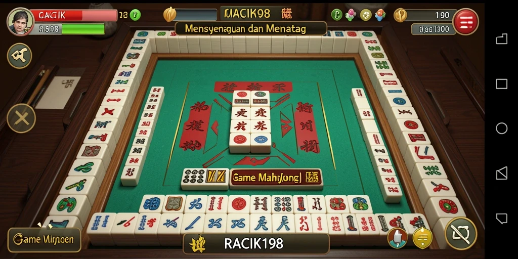 Screenshot gameplay <strong>RACIK198</strong> yang menampilkan pengalaman bermain Mahjong yang seru.
